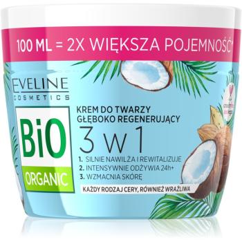 Eveline Cosmetics Bio Organic 3 in 1 krem dogłębnie regenerujący do twarzy 100 ml