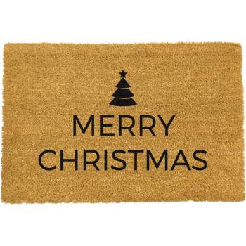 Wycieraczka z naturalnego włókna kokosowego Artsy Doormats Merry Christmas, 40x60 cm