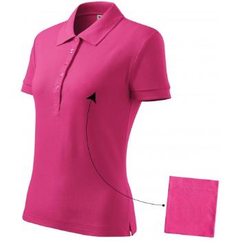 Damska prosta koszulka polo, purpurowy, XS