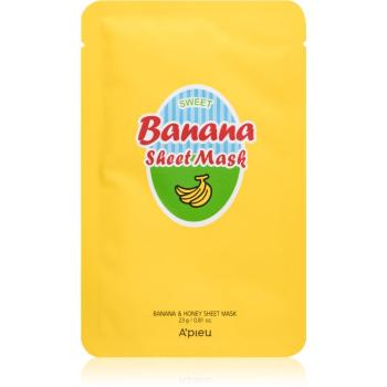 A´pieu Banana maska odżywcza w płacie dla efektu rozjaśnienia i wygładzenia skóry 23 g