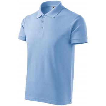 Męska koszulka polo wagi ciężkiej, niebieskie niebo, XL