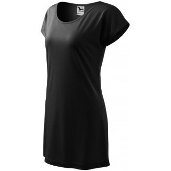 Długa koszulka/sukienka damska, czarny, XL