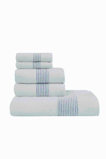 Podarunkowy zestaw ręczników AQUA, 5 szt Biały / niebieski haft Zestaw