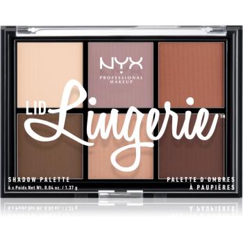 NYX Professional Makeup Lid Lingerie paleta 6 przejściowych cieni odcień 01 Lingerie Shadow Palette 6 x 1.37 g
