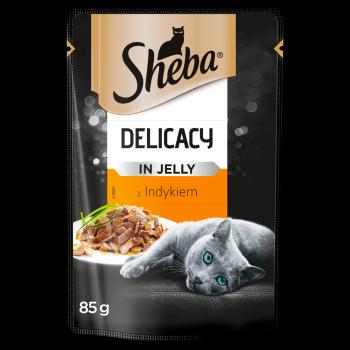 SHEBA Delicacy in Jelly mokra karma dla kotów z indykiem w galaretce 24x85g