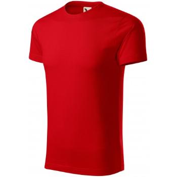 Męska koszulka z bawełny organicznej, czerwony, XL
