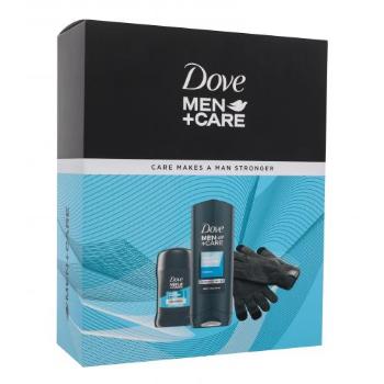 Dove Men + Care Care Makes A Man Stronger zestaw Żel pod prysznic 250 ml + antyperspirant 50 ml + rękawice dla mężczyzn Uszkodzone pudełko