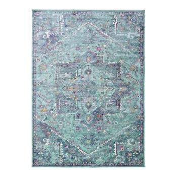 Turkusowy dywan z wiskozy Universal Lara, 200x140 cm