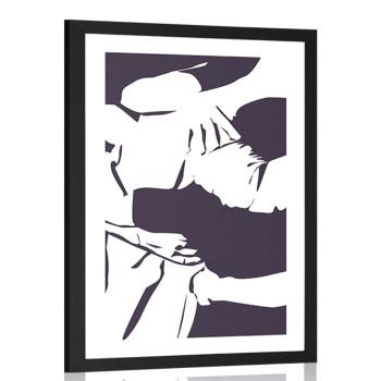 Plakat z passepartout pragnienie miłości - 60x90 black