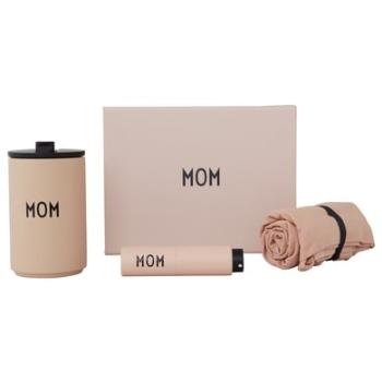 Design Letters Pudełko prezentowe MOM w kolorze nude