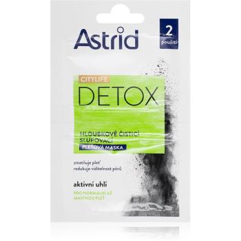 Astrid CITYLIFE Detox maseczka oczyszczająca z aktywnym węglem 2x8 ml