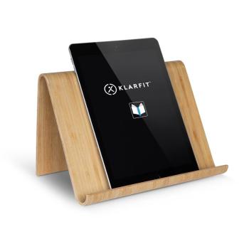 KLARFIT Panda, stojak na tablet, bambus, ergonomiczny, e-book z przepisami
