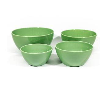Zestaw ceramiczny 4x miska Bára zielony