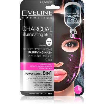 Eveline Cosmetics Charcoal Illuminating Ritual super nawilżająco oczyszczająca maseczka