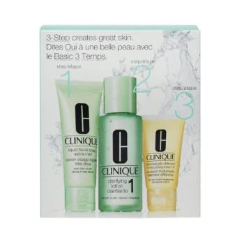 Clinique 3-Step Skin Care 1 zestaw 50ml Liquid Facial Soap Extra Mild + 100ml Clarifying Lotion 1 + 30ml DDML dla kobiet Uszkodzone pudełko