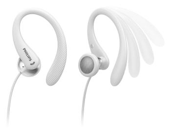 Sportowe słuchawki douszne - biały - Rozmiar 15 x 9,5 x 2,5 cm