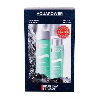 Biotherm Homme Aquapower zestaw Woda po goleniu Aquapower Oligo-Thermal Refreshing Lotion 200 ml + Żel do twarzy Aquapower Oligo-Thermal Care 75 ml M