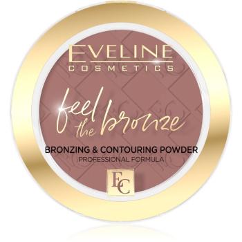 Eveline Cosmetics Feel The Bronze puder brązujący i konturujący odcień 02 Chocolate Cake 4 g