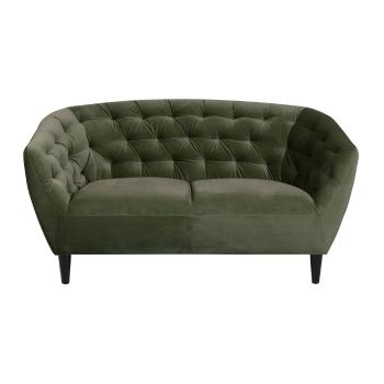 Zielona aksamitna sofa Actona Ria, 150 cm