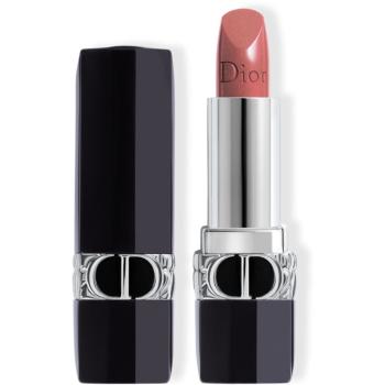 DIOR Rouge Dior trwała szminka flakon napełnialny odcień 100 Nude Look Metallic 3,5 g