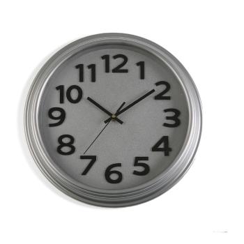 Szary zegar ścienny Versa In Time, ⌀ 32,7 cm