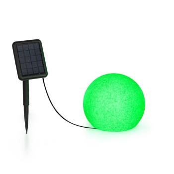 Blumfeldt Shinestone Solar 20, lampa w kształcie kuli, panel słoneczny, śr. 20 cm, RGB-LED, IP68, akumulator