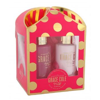 Grace Cole Sweet Peony & Vanilla zestaw Żel pod prysznic Refreshing 100 ml + Krem do ciała Smoothing 100 ml + Gąbka dla kobiet Uszkodzone pudełko