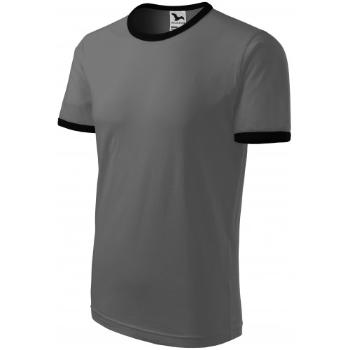 Koszulka kontrastowa unisex, ciemny łupek, XL