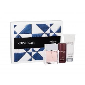 Calvin Klein Euphoria zestaw Edt 100ml + 100ml After shave balm + 75ml Deostick dla mężczyzn