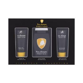 Lamborghini Prestigio zestaw Edt 125 ml + Żel pod prysznic 100 ml + Balsam po goleniu 100 ml dla mężczyzn