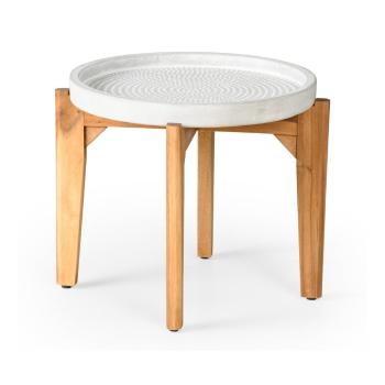 Ogrodowy stolik z szarym betonowym blatem Bonami Selection Bari, ø 55 cm