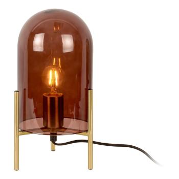 Brązowa szklana lampa stołowa Leitmotiv Bell, wys. 30 cm