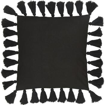 Czarna bawełniana dekoracyjna poszewka na poduszkę Westwing Collection Shylo, 40x40 cm