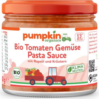 Pumpkin Organics BIO pomidorowy sos warzywny pomidorowy sos warzywny do makaronu 250 g