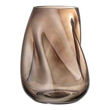 Brązowy szklany wazon Bloomingville Ingolf, wys. 26 cm