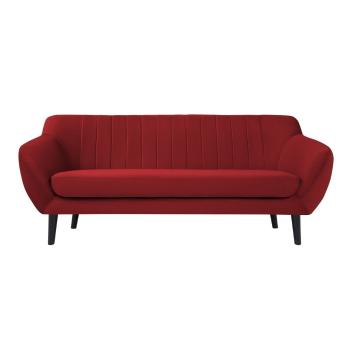 Czerwona aksamitna sofa Mazzini Sofas Toscane, 188 cm