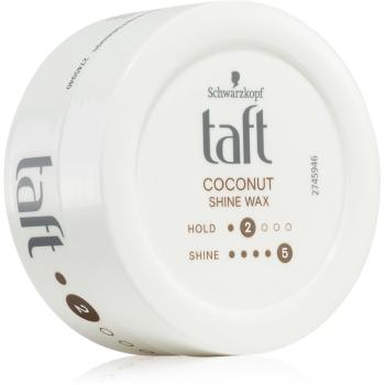 Schwarzkopf Taft Coconut Shine modelujący wosk do włosów nawilżający i dodający blasku 75 ml