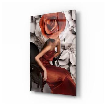 Szklany obraz Insigne Flower Woman, 72x46 cm