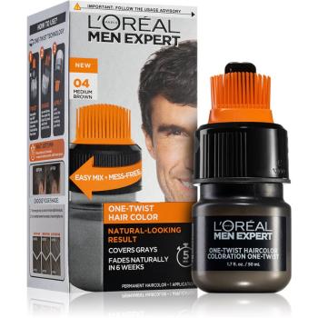 L’Oréal Paris Men Expert One Twist farba do włosów z aplikatorem dla mężczyzn 04 Medium Brown