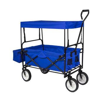 Składany wózek z dachem, dostępny w 2 kolorach-niebieski
