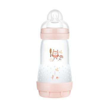MAM Butelka dla niemowląt Easy Start Anti Colic-Elements 260 ml sowa w kolorze różowym