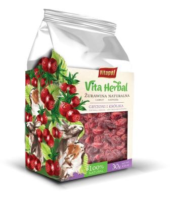 VITAPOL Vita Herbal Żurawina naturalna dla gryzoni i królików 30 g