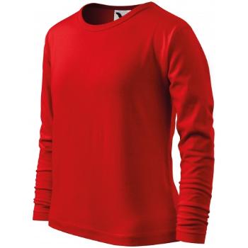 Koszulka dziecięca z długim rękawem, czerwony, 110cm / 4lata