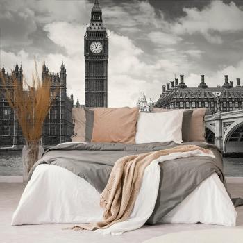 Fototapeta Big Ben w Londynie w czerni i bieli - 375x250