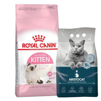 ROYAL CANIN Kitten 2 kg + ARISTOCAT Żwirek bentonitowy naturalny 5 l GRATIS