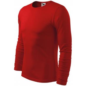 Męska koszulka z długim rękawem, czerwony, 2XL