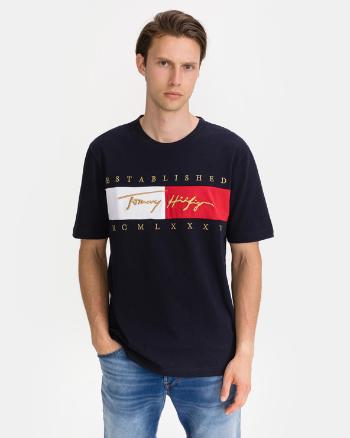 Tommy Hilfiger Signature Flag Koszulka Niebieski