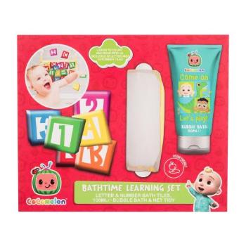Cocomelon Bathtime Learning Set zestaw Pianka do kąpieli 100 ml + klocki + siatka do zabawek dla dzieci