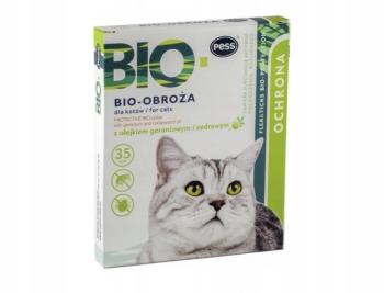 PESS BIO Obroża pielęgnacyjno-ochronna z olejkiem geraniowym i cedrowym dla kotów 35 cm