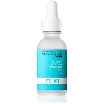 Revolution Skincare Hyaluronic Acid & 2% Alpha Arbutin rozjaśniające serum nawilżające 30 ml